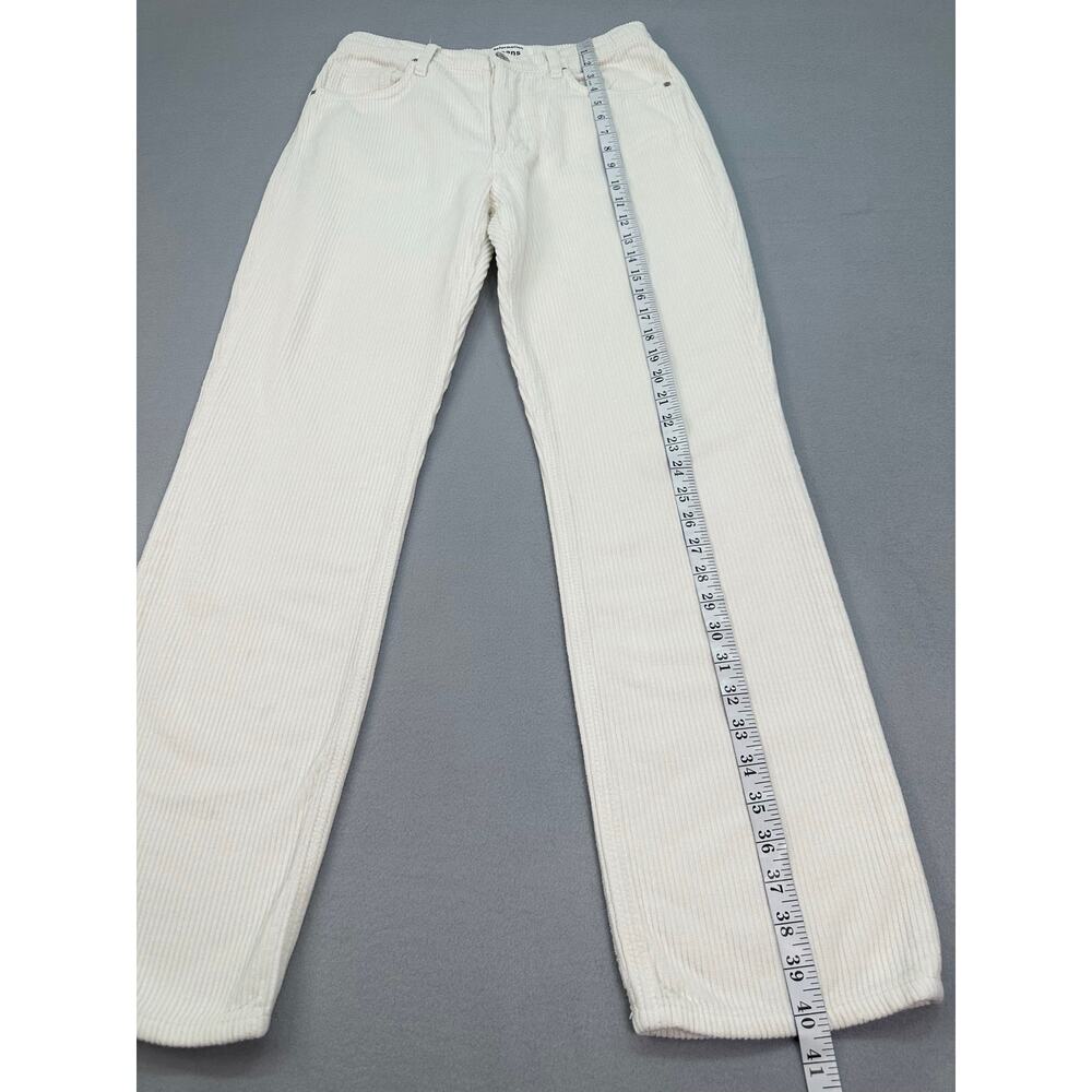 Reformation Rowan High Rise Relaxed Corduroy Pants Ivory White 100% Cotton (26) - Picture 7 of 12